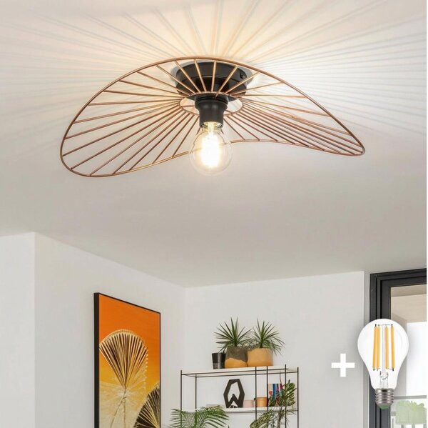 Brilagi - LED Přisazený lustr CERIA WIRE 1xE27/40W/230V 40x56 cm bronz