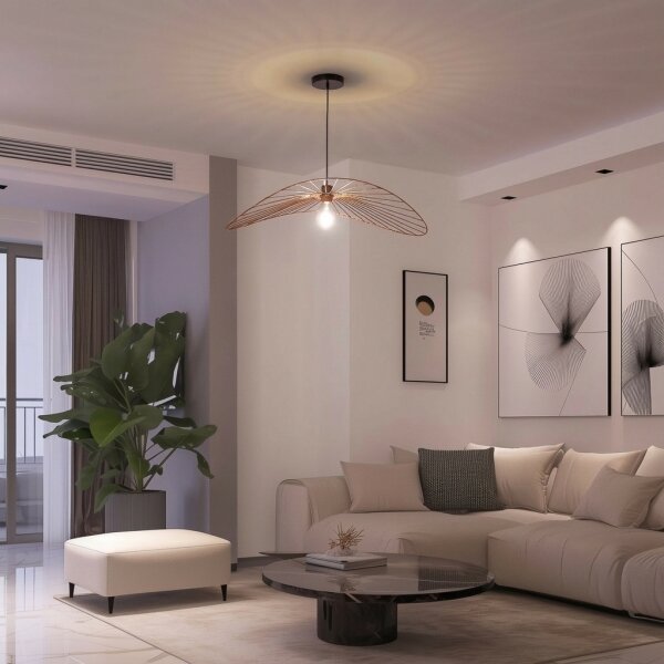 Brilagi - LED Lustr na lanku CERIA WIRE 1xE27/40W/230V 60x80 cm bronz
