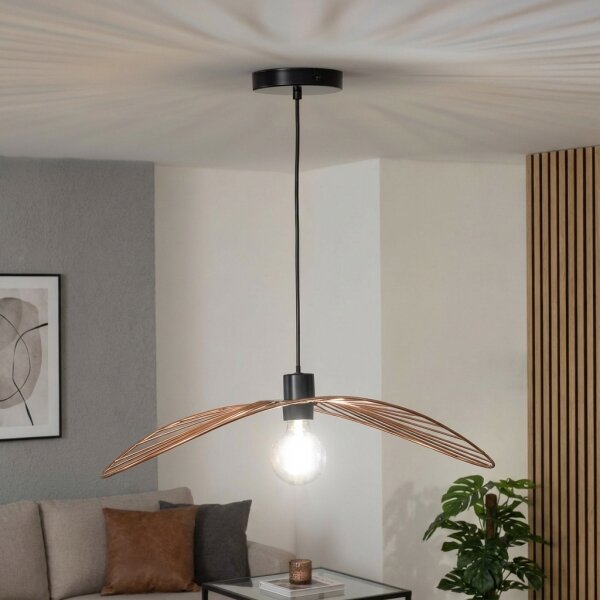 Brilagi - LED Lustr na lanku CERIA WIRE 1xE27/40W/230V 40x56 cm bronz