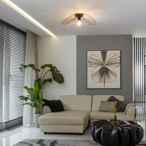 Brilagi - LED Přisazený lustr CERIA WIRE 1xE27/40W/230V 40x56 cm bronz