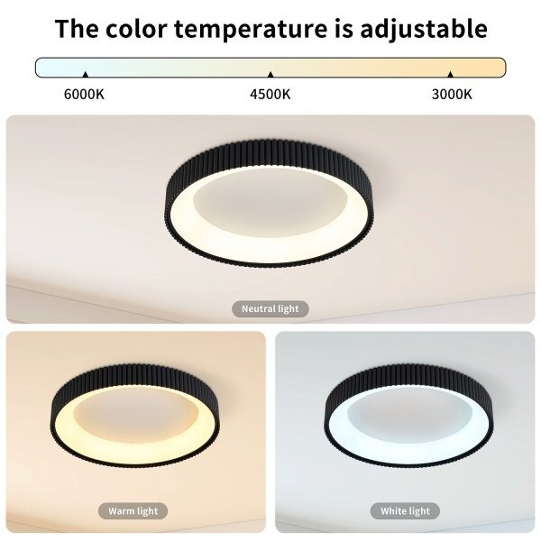 Brilagi - LED Stmív. stropní svítidlo FALCON MODERN LED/30W/230V 40 cm černá +DO