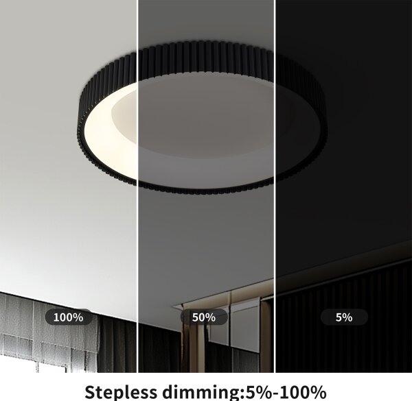Brilagi - LED Stmív. stropní svítidlo FALCON MODERN LED/30W/230V 40 cm černá +DO