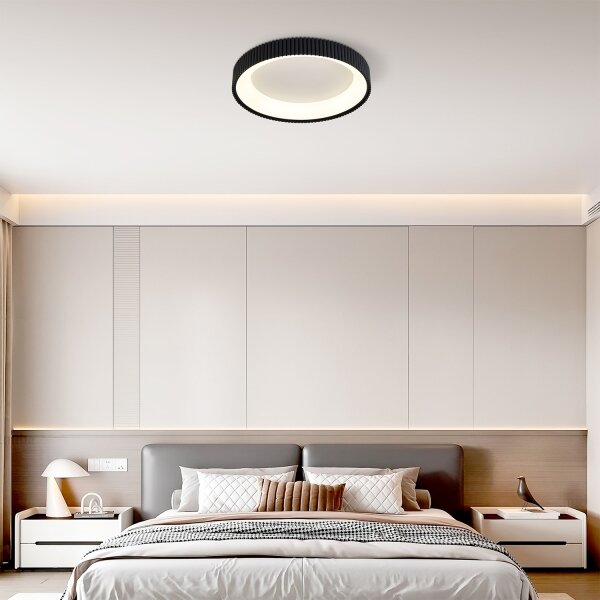 Brilagi - LED Stmív. stropní svítidlo FALCON MODERN LED/30W/230V 40 cm černá +DO
