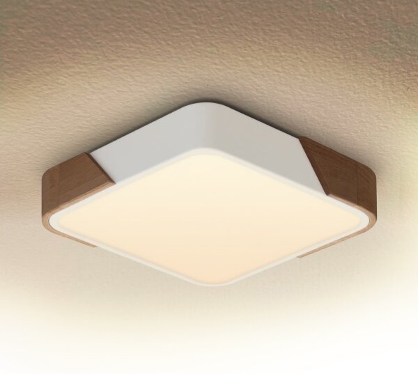 Brilagi - LED Stropní svítidlo PILANA LED/24W/230V dub/bílá 32x32 cm