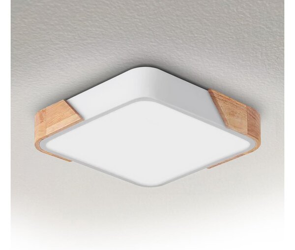 Brilagi - LED Stropní svítidlo PILANA LED/24W/230V dub/bílá 32x32 cm
