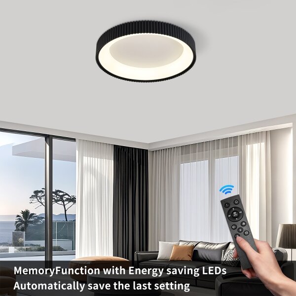Brilagi - LED Stmív. stropní svítidlo FALCON MODERN LED/30W/230V 40 cm černá +DO