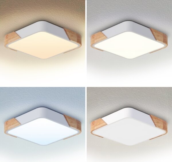 Brilagi - LED Stmívat. svítidlo PILANA LED/48W/230V dub/bílá 42x42 cm + DO