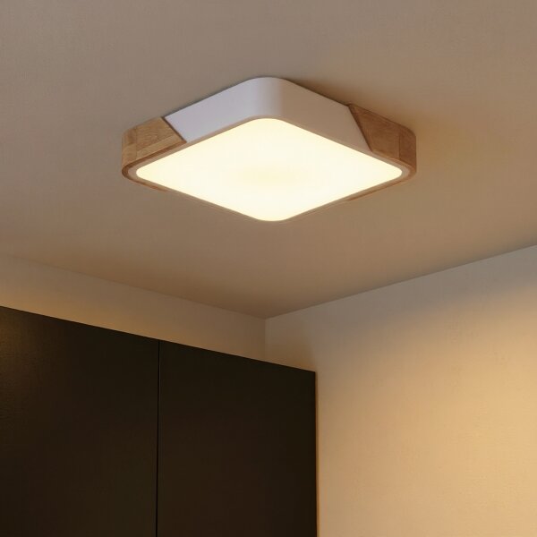 Brilagi - LED Stropní svítidlo PILANA LED/24W/230V dub/bílá 32x32 cm