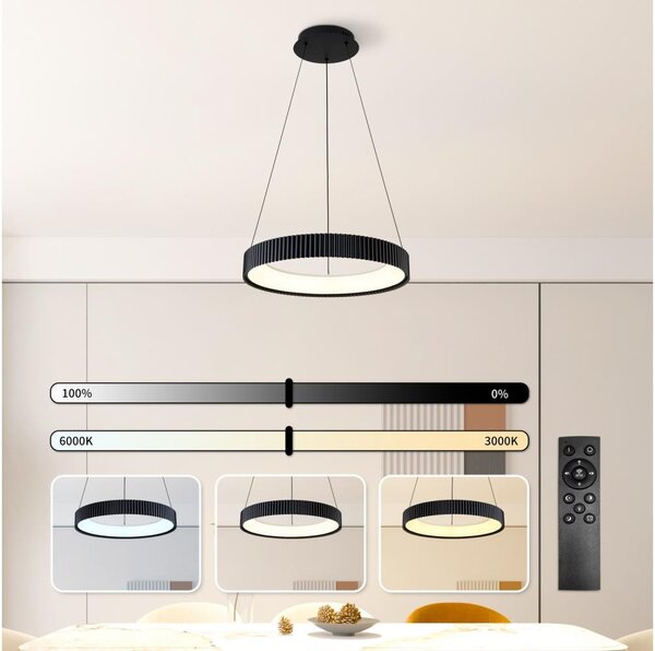 Brilagi - LED Stmív. lustr na lanku FALCON MODERN LED/30W/230V 40 cm černá + DO