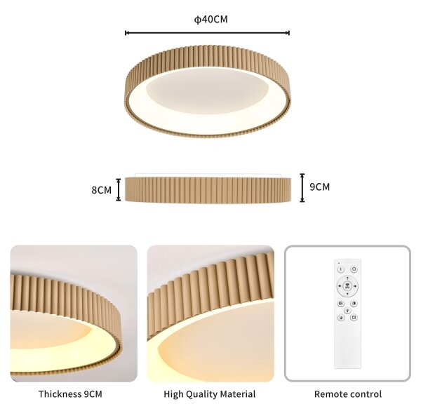 Brilagi - LED Stmív. stropní svítidlo FALCON MODERN LED/30W/230V 40 cm béžová+DO
