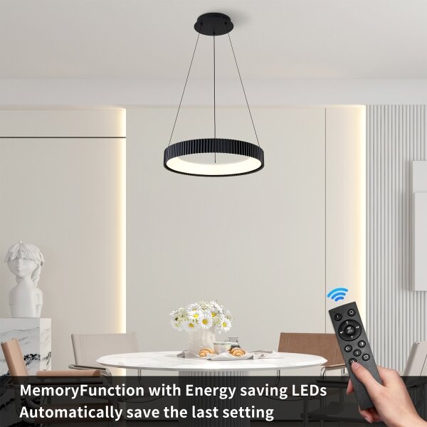 Brilagi - LED Stmív. lustr na lanku FALCON MODERN LED/30W/230V 40 cm černá + DO