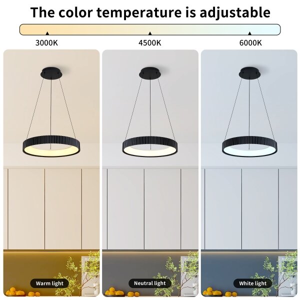 Brilagi - LED Stmív. lustr na lanku FALCON MODERN LED/30W/230V 40 cm černá + DO