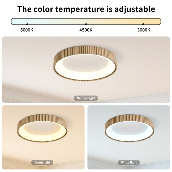 Brilagi - LED Stmív. stropní svítidlo FALCON MODERN LED/30W/230V 40 cm béžová+DO