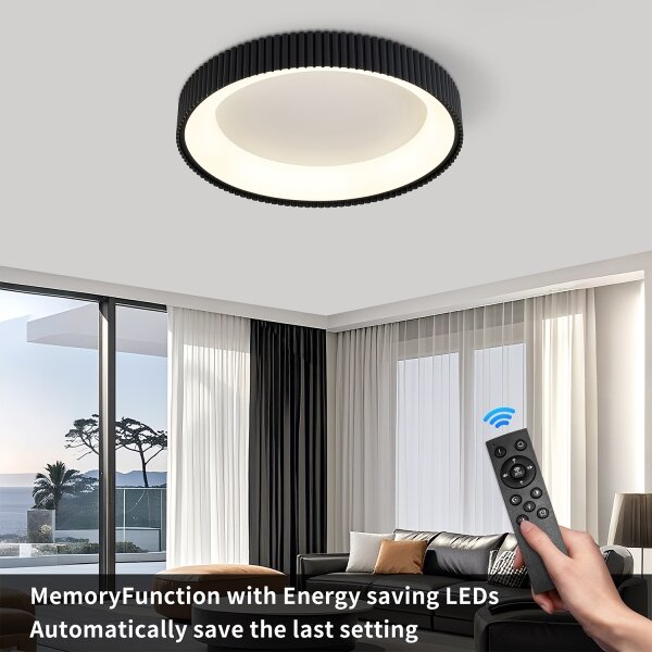 Brilagi - LED Stmív. stropní svítidlo FALCON MODERN LED/54W/230V 60 cm černá +DO