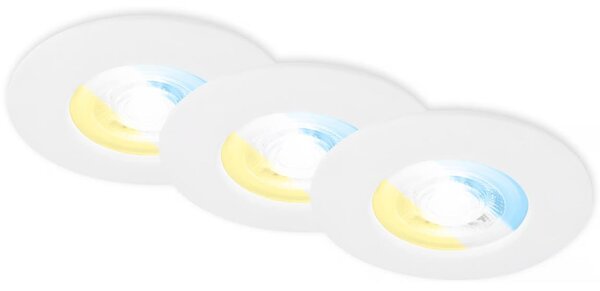 Briloner 7605036-SADA 3xLED Koupelnové podh svítidlo 3xLED/4,9W/230V IP44 bílá