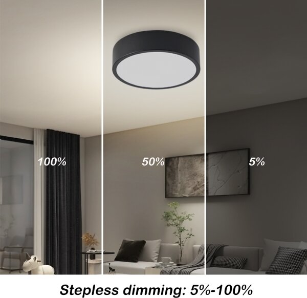 Brilagi - LED Stmívatelné svítidlo POOL LED/18W/230V 3000-6000K 20 cm černá + DO