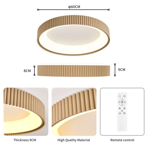 Brilagi - LED Stmív. stropní svítidlo FALCON MODERN LED/54W/230V 60 cm béžová+DO