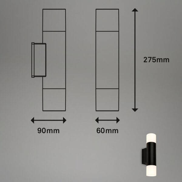 Briloner 2090025 - LED Venkovní nástěnné svítidlo 2xGU10/4,8W/230V IP44