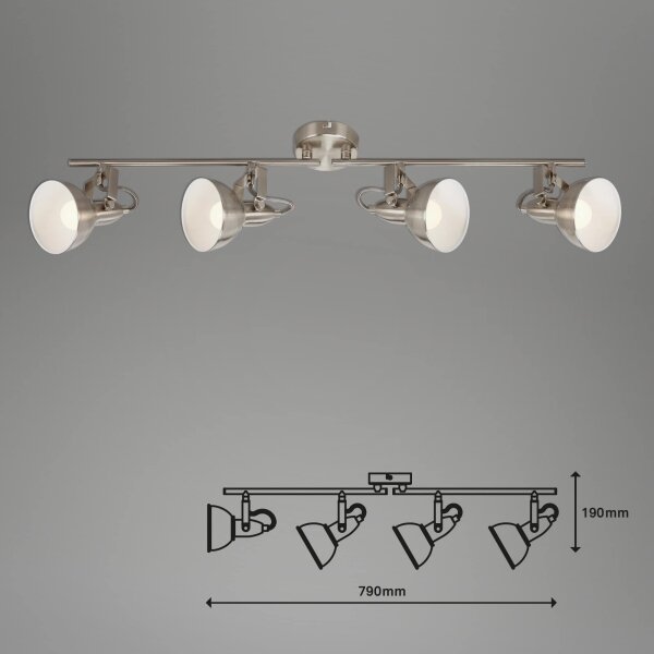 Briloner 2049-042 - Bodové svítidlo 4xE14/40W/230V stříbrná