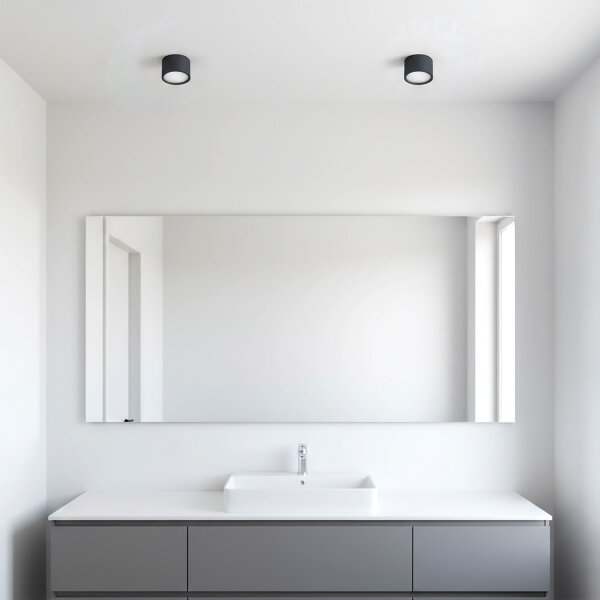 Brilagi - LED Koupelnové bodové svítidlo SMOOTH 1xGX53/15W/230V černá IP65