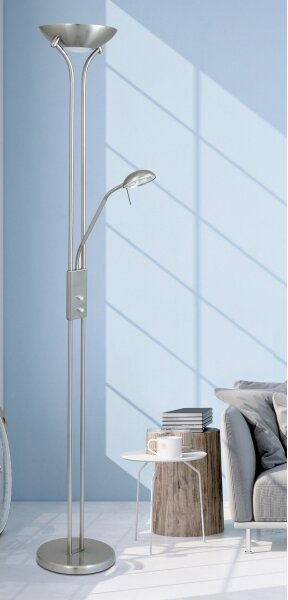 Brilagi - Stmívatelná stojací lampa SCARLETT 1xR7s/230W/230V+1xG9/40W mat. chrom