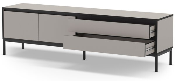 Marckeric Krémový lakovaný TV stolek Lorenza 180 x 40 cm