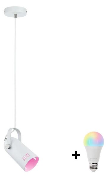 Paulmann 79767 - LED RGBW 1xE27/9W Lustr na lanku LAVEA 230V bílá