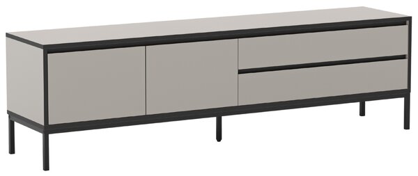 Marckeric Krémový lakovaný TV stolek Lorenza 180 x 40 cm