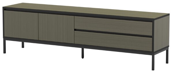 Marckeric Zelený lakovaný TV stolek Lorenza 180 x 40 cm