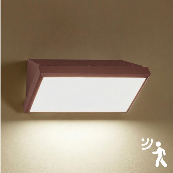 Brilagi-LED Venkovní nástěnné svítidlo se senz. TRIANGLE LED/20W/230V hnědá IP65