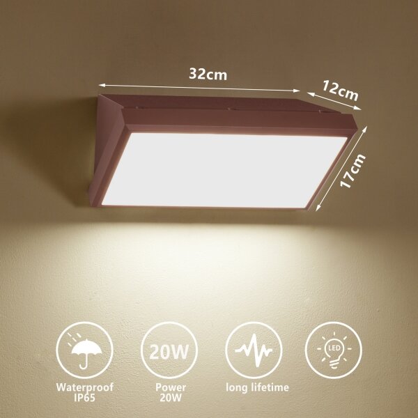 BRILAGI - LED Venkovní nástěnné svítidlo TRIANGLE LED/20W/230V hnědá IP65