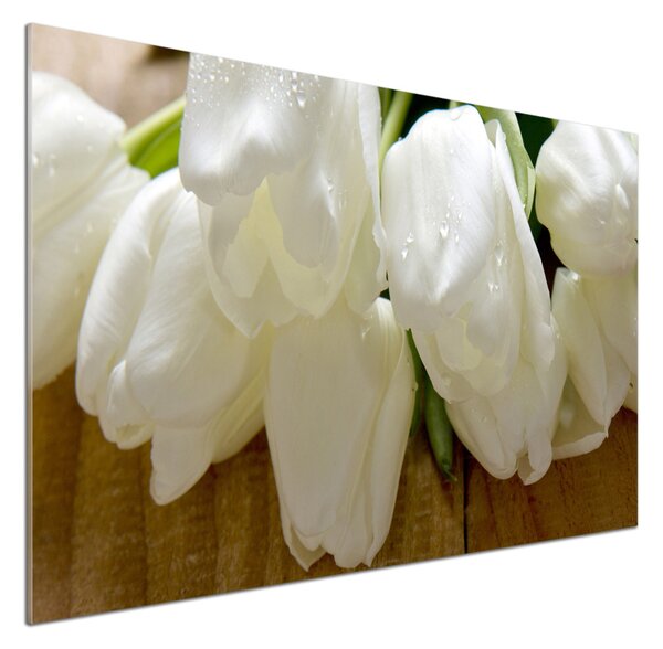 Panel do kuchyně Bílé tulipány pksh-104686883