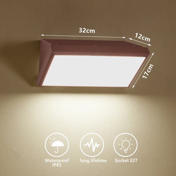 Brilagi - Venkovní nástěnné svítidlo TRIANGLE 1xE27/60W/230V hnědá IP65