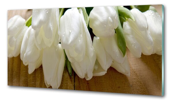 Panel do kuchyně Bílé tulipány pksh-104686883