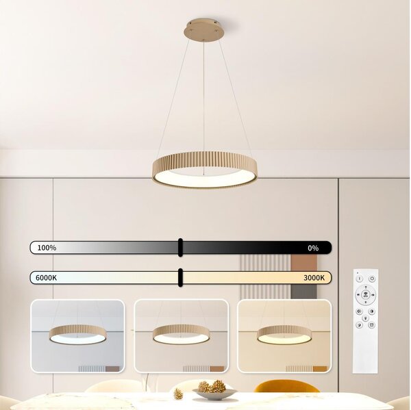 Brilagi - LED Stmív. lustr na lanku FALCON MODERN LED/30W/230V 40 cm béžová + DO
