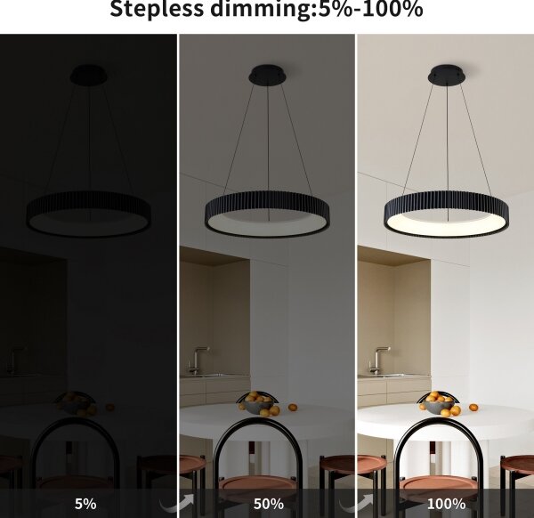Brilagi - LED Stmív. lustr na lanku FALCON MODERN LED/54W/230V 60 cm černá + DO