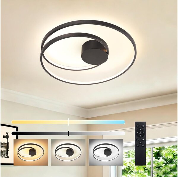 Brilagi- LED Stmívat. stropní svítidlo TWISTER LED/48W/230V pr. 50 cm černá +DO