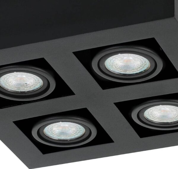 Eglo 31065 - LED Bodové svítidlo MENDOZA 4xLED/4,7W/230V 3000K černá