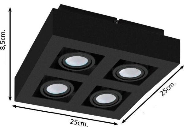 Eglo 31065 - LED Bodové svítidlo MENDOZA 4xLED/4,7W/230V 3000K černá