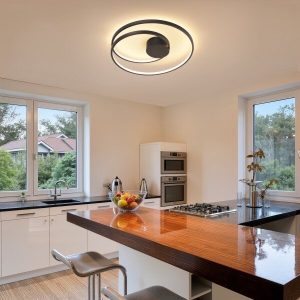 Brilagi- LED Stmívat. stropní svítidlo TWISTER LED/48W/230V pr. 50 cm černá +DO