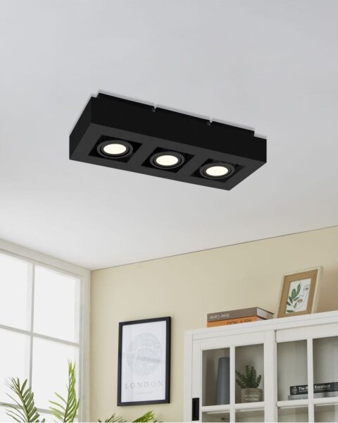 Eglo 31064 - LED Bodové svítidlo MENDOZA 3xLED/4,7W/230V 3000K černá