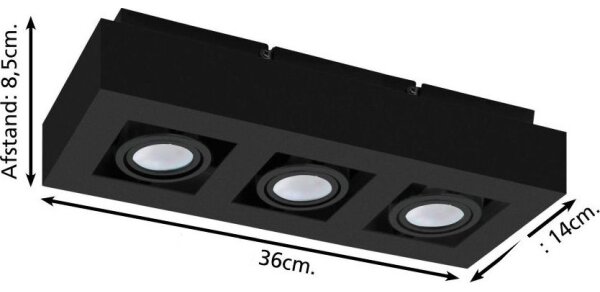 Eglo 31064 - LED Bodové svítidlo MENDOZA 3xLED/4,7W/230V 3000K černá