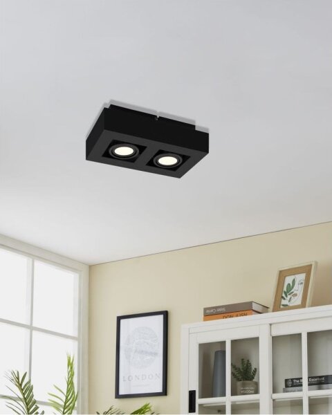 Eglo 31063 - LED Bodové svítidlo MENDOZA 2xLED/4,7W/230V 3000K černá
