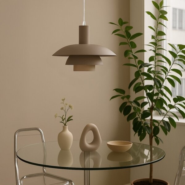 Lustr na lanku FERRO 1xE27/15W/230V šedá