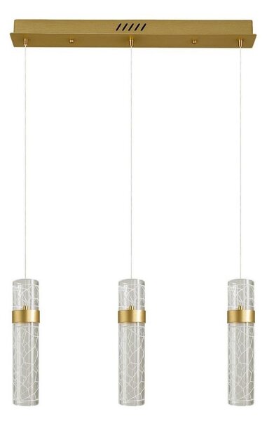 LED Lustr na lanku LAGOS LED/24W/230V zlatá