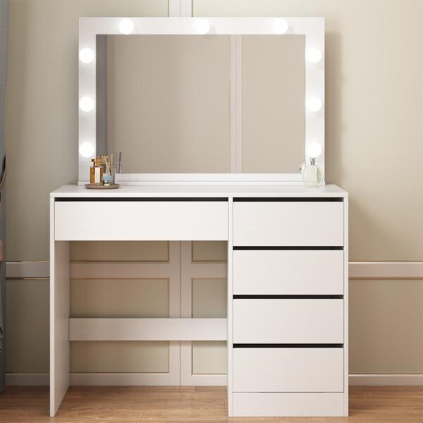 Kosmetický Stolek Na Make-Up S Led Zrcadlem Moderní Glamour Loft 100 Cm