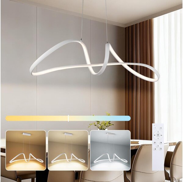 Brilagi-LED Stmívatelný lustr na lanku TWISTER LED/60W/230V 3000-6000K bílá+DO
