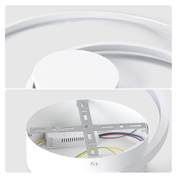 Brilagi- LED Stmívat. stropní svítidlo TWISTER LED/48W/230V pr. 50 cm bílá + DO