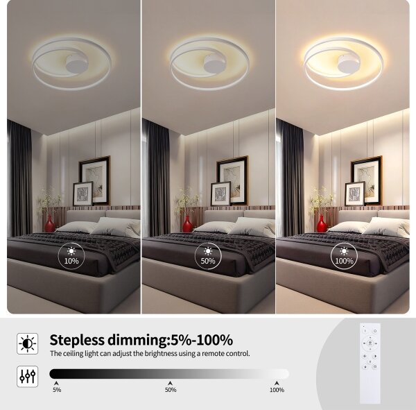 Brilagi- LED Stmívat. stropní svítidlo TWISTER LED/48W/230V pr. 50 cm bílá + DO