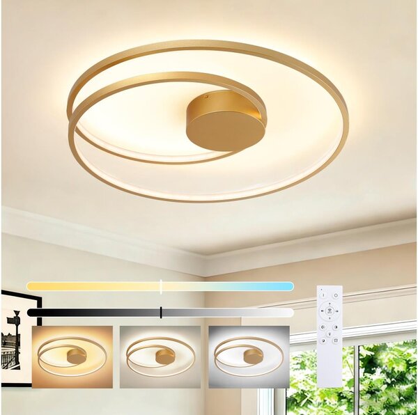 Brilagi- LED Stmívat. stropní svítidlo TWISTER LED/75W/230V pr. 70 cm zlatá +DO